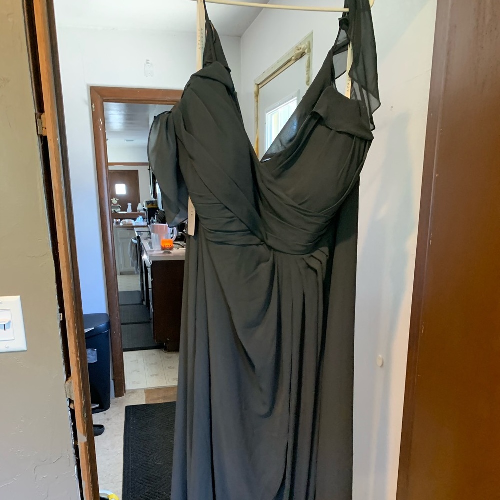 Azazie dress pewter size 30